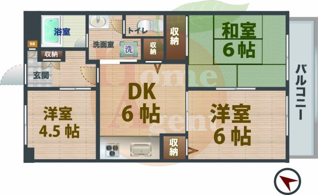 【間取り】 | ヒルトップマンション | 3DKのお部屋です。