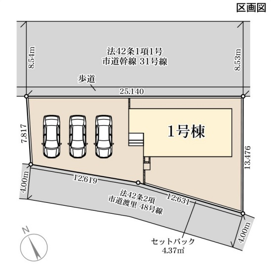 水戸市堀町第24　新築戸建の区画図