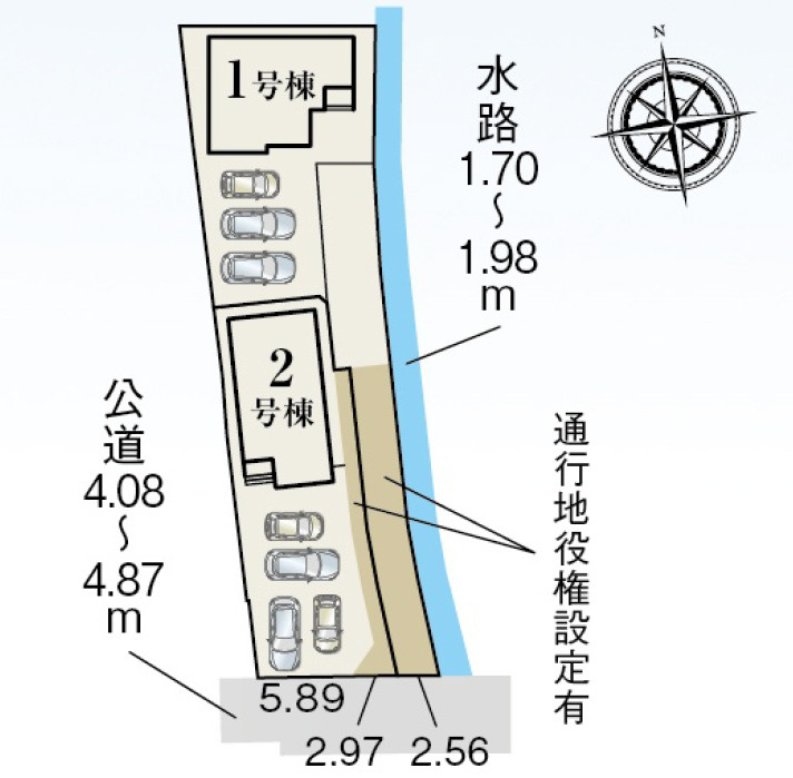 静岡市駿河区向敷地4丁目2期　新築戸建　全2棟　1号棟の区画図
