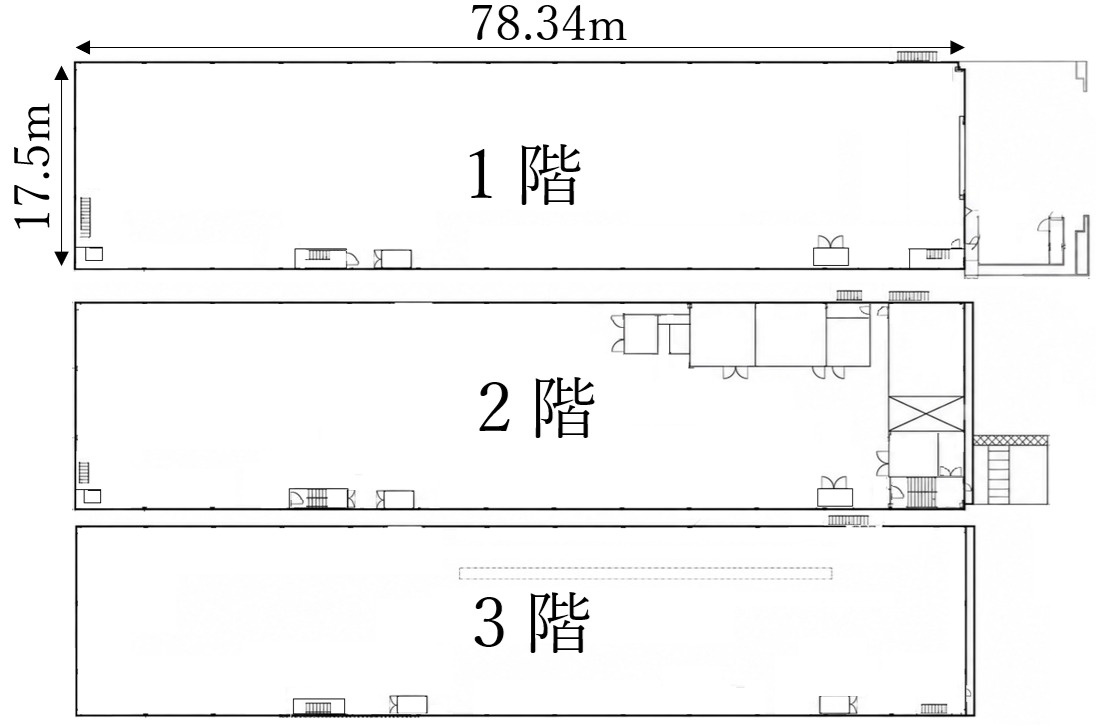大東市新田北町貸倉庫440万円の区画図