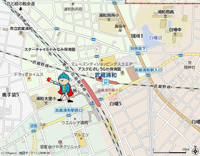 プログレス武蔵浦和の地図