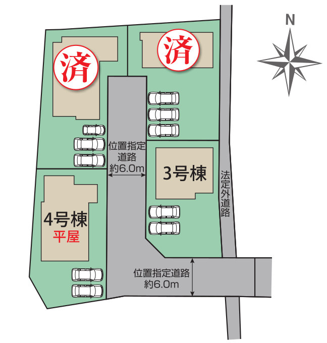 前橋市総社町植野の区画図|区画図