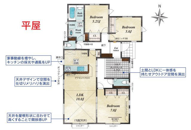 前橋市総社町植野の間取り|４号棟　