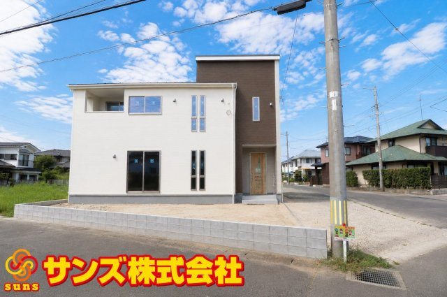 郡山市大槻町字上柵　　　４号棟　　　大槻小学校、大槻中学区　の外観|南西側から見た区画全体