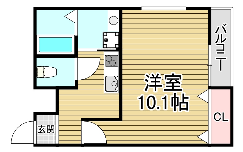 フジパレス長居西Ⅱ番館の間取り