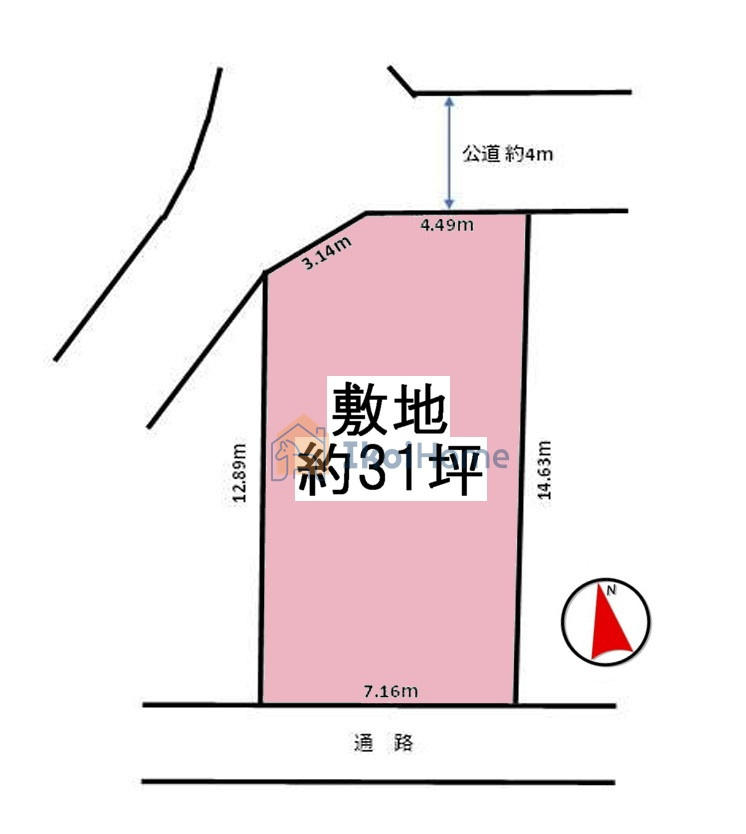 明石市鷹匠町　土地の土地図|●年中無休：当日予約可●敷地面積約31坪！小・中学校徒歩20分圏内で通学も便利な立地！