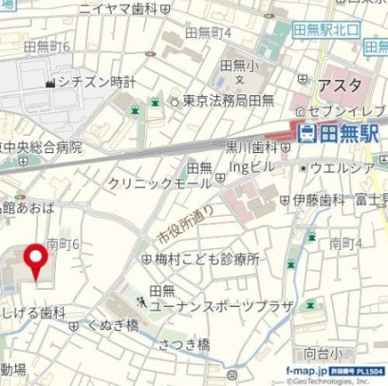 西東京市南町６丁目のアパートの地図