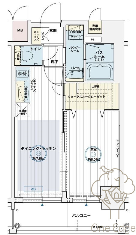 エステムコート新梅田の間取り
