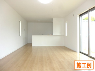 【内観：施工例】 | 泉区和泉中央北2丁目　新築分譲住宅 | 同施工会社施工例（リビング）