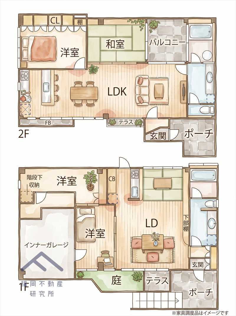 早良区原６丁目　戸建ての間取り