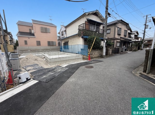 堺市美原区菩提　第2期　新築一戸建ての前面道路含む現地写真|現在建築中！落ち着いた街並みで新生活を始めることが出来そう！周辺の物件も併せてご紹介させて頂きます！