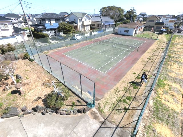 大網白里市南今泉　中古戸建の庭|敷地約473坪 平成29年4月築3LDK+別棟平屋+車庫+テニスコート付 白里海水浴場徒歩約18分