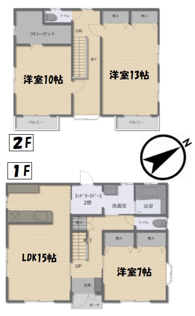 大網白里市南今泉　中古戸建の間取り|図面と現況に相違がある場合、現況を優先致します。