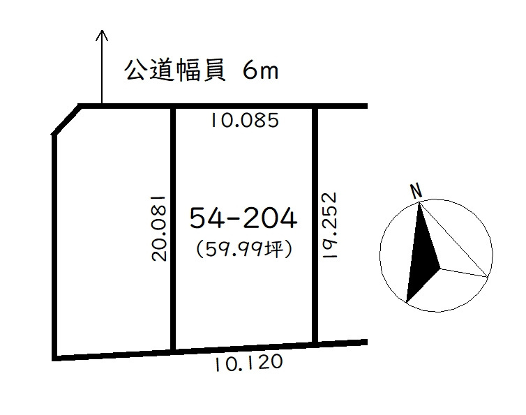 緑ヶ岡6丁目【古屋付き土地】の土地図
