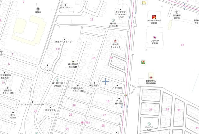 緑ヶ岡6丁目【古屋付き土地】の地図