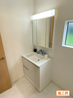 【内観：施工例】 | 泉区下和泉4丁目　新築分譲住宅 | 同施工会社施工例（洗面）