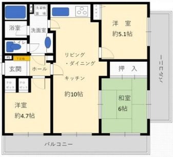 コープ野村潮見台ハイツの間取り