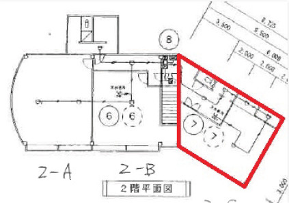 甲賀市甲南町新治の店舗事務所の間取り