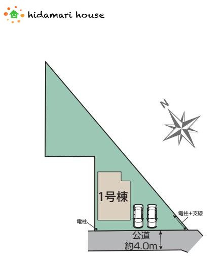 鴻巣市箕田　新築戸建　ブルーミング01の区画図