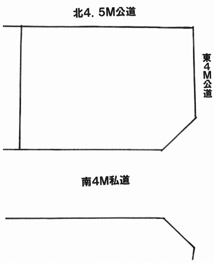 鶴ヶ島市脚折　建築条件なし売地　東武東上線『坂戸駅』徒歩20分　【長久保小学区】の土地図