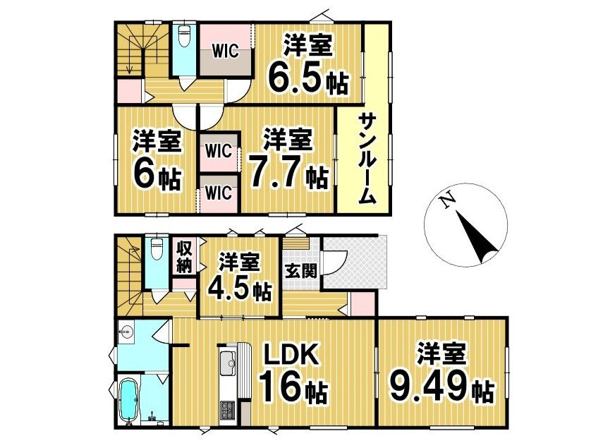 福岡市博多区千代5丁目　中古戸建の間取り|※間取図と現況が異なる場合には現況を優先いたします。