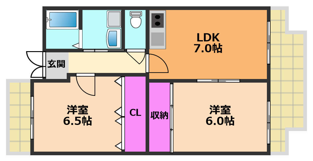プチコモン城西の間取り