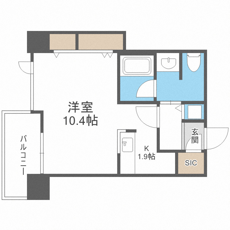 クロスレジデンス大阪新町の間取り
