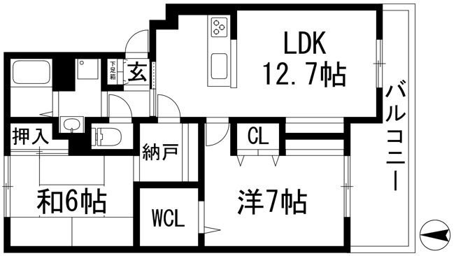 【間取り】 | 北仁川シティハイツ