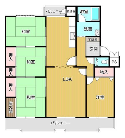 【間取り】 | 奈多団地6号棟