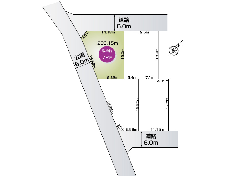 下妻市宗道（全4区画）1号地