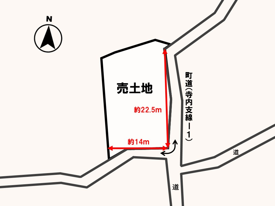 西伯郡南部町寺内　売土地