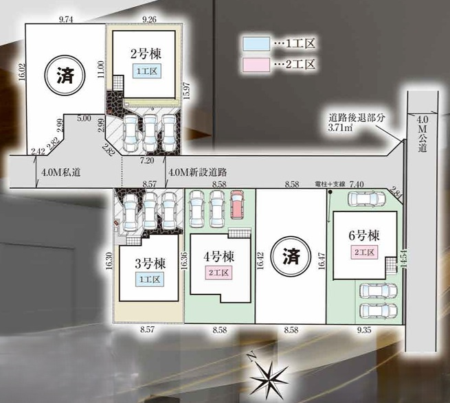 グラファーレ千葉市若葉区愛生町２期の区画図