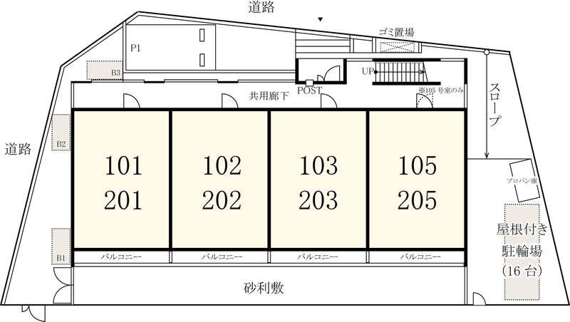 リブリ・こだま拝島町の区画図