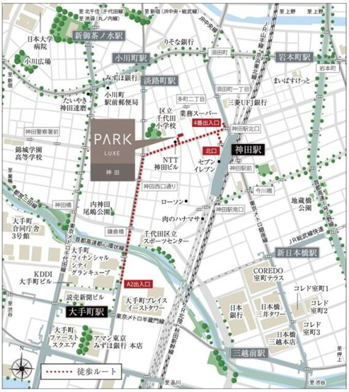 【地図】 | パークリュクス神田