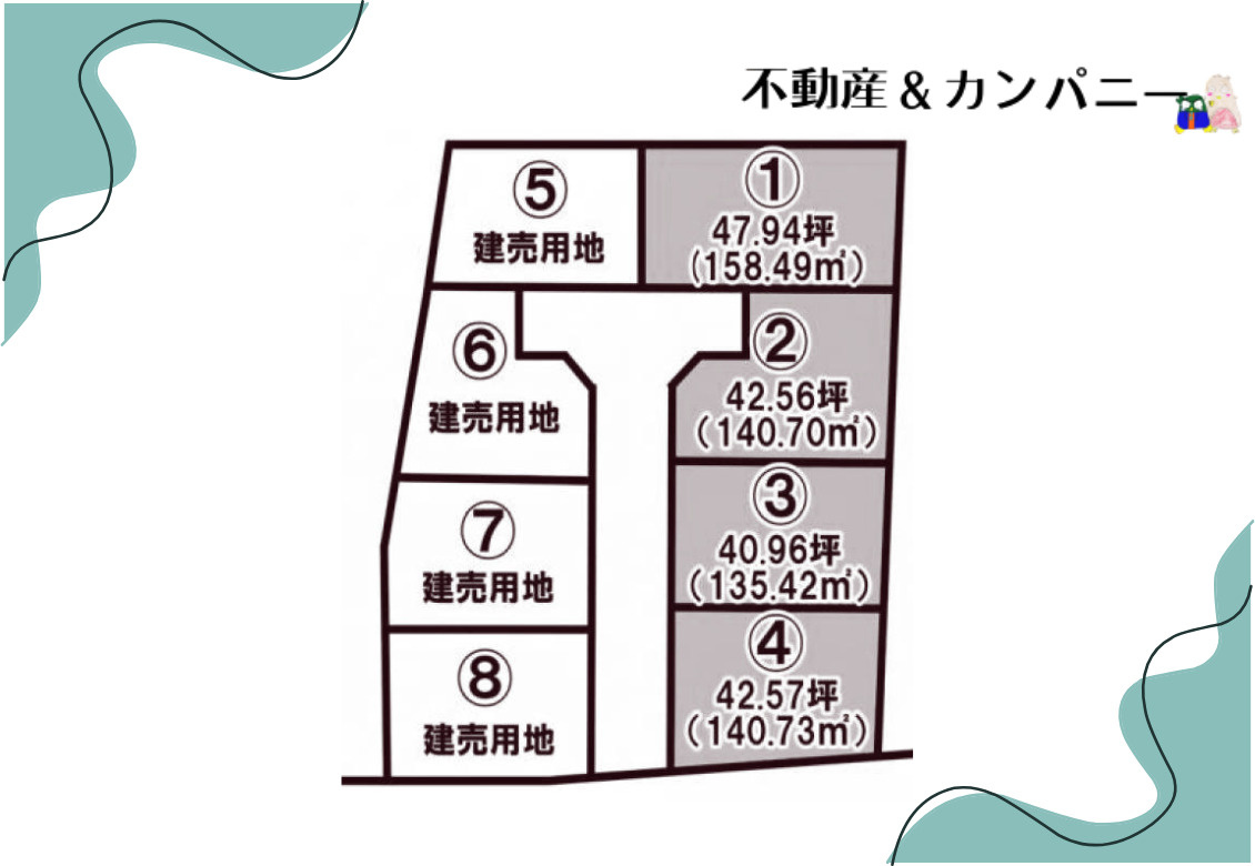 南斎院町のおトチ2号地　松山市南斎院町売土地の区画図