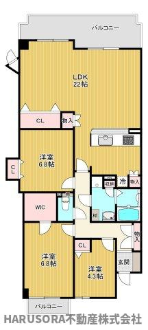 日興交野スカイマンションの間取り