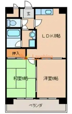 サンセーヌ六ツ門の間取り|※別号室の間取りになります。