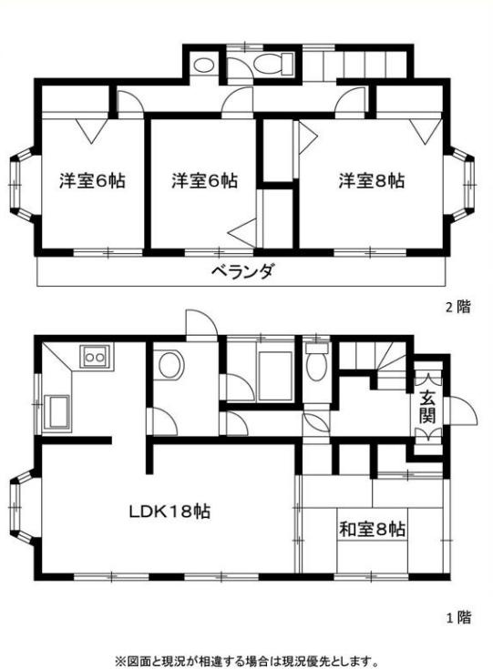 龍ケ崎市長山7丁目　中古戸建の間取り