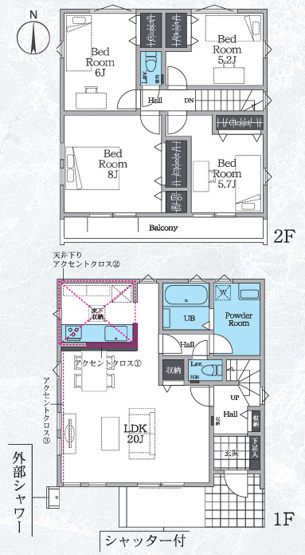 【間取り】 | 平塚市袖ケ浜　全３棟　新築住宅
