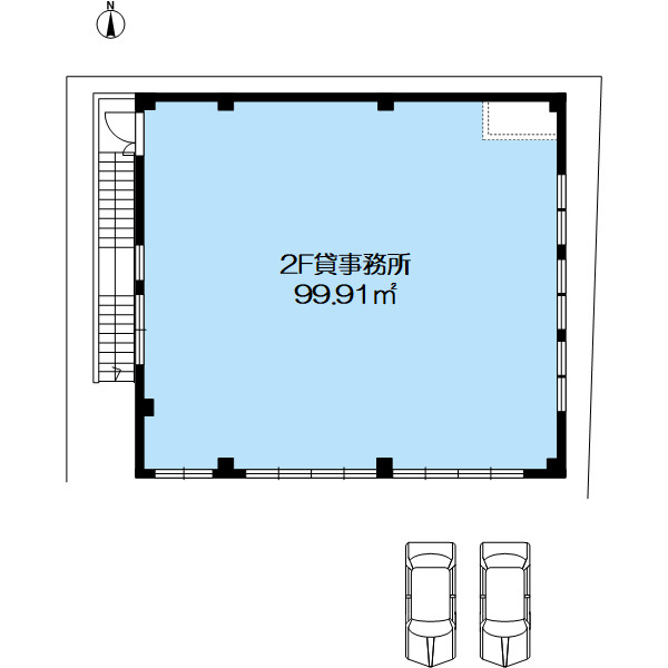 本多聞３－３－6店舗事務所の間取り