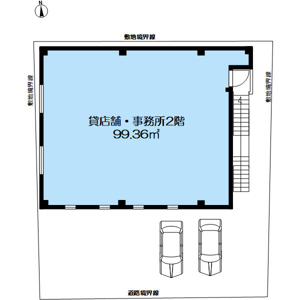 本多聞３－３－５店舗事務所の間取り