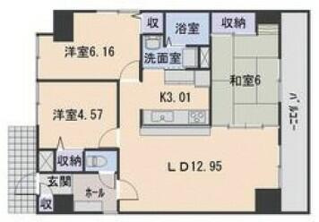 葵区梅屋町中古マンションの間取り