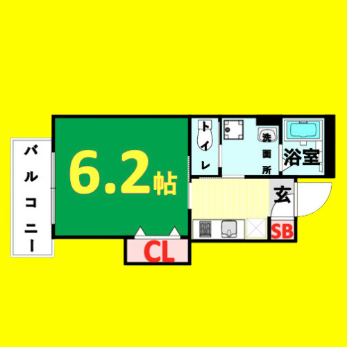 リュクスシティー黄金(リュクスシティーコガネ)　名古屋市賃貸　仲介手数料無料の間取り