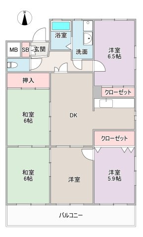 ニューコーポ大山の間取り