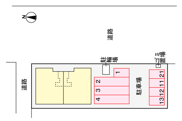 フローラ テラスKの区画図