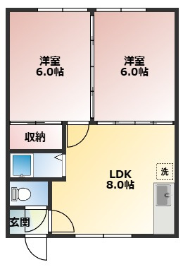 【間取り】 | 【CP対象】元町ホワイトハイツ | 間取りです