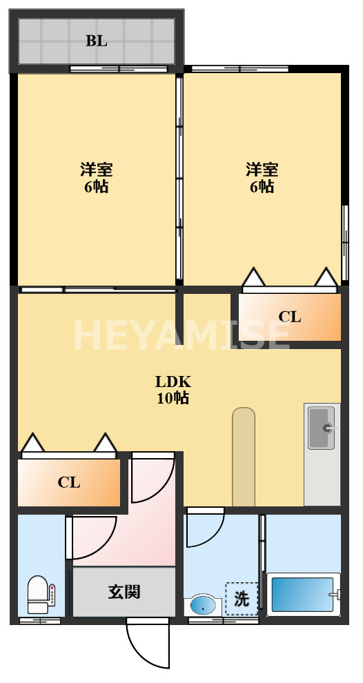 ハイツ古川K棟の間取り