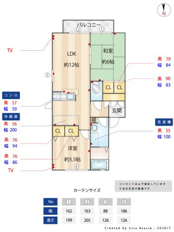 メイプルタウンC棟の間取り