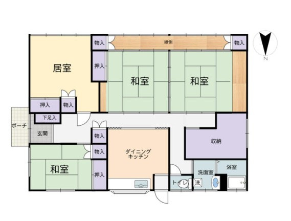 水戸市東赤塚　中古戸建の間取り
