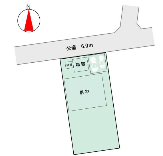 水戸市東赤塚　中古戸建の区画図